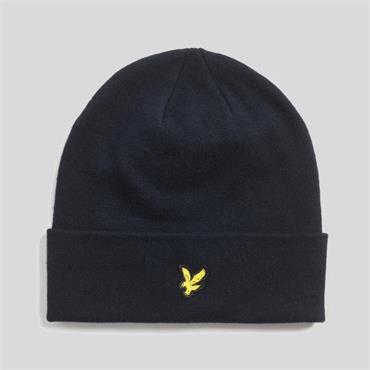 LYLE&SCOTT COTTON MERINO BEANIE - NAVY