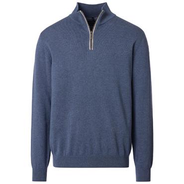 CASA MODA 1/2 ZIP SWEATER - BLUE