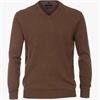 CASA MODA V-NECK JUMPER - BROWN