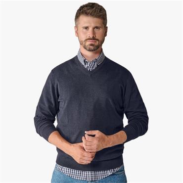 CASA MODA V-NECK JUMPER - NAVY