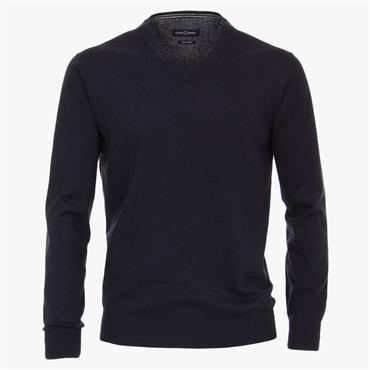 CASA MODA V-NECK JUMPER - NAVY