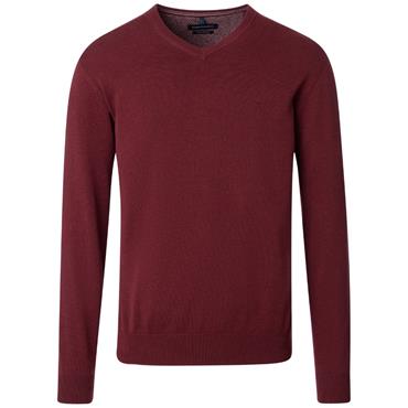 CASA MODA V-NECK JUMPER - RED