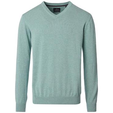 CASA MODA V-NECK JUMPER - GREEN