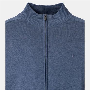 CASA MODA FULLZIP CARDIGAN - BLUE