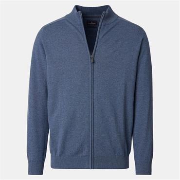 CASA MODA FULLZIP CARDIGAN - BLUE