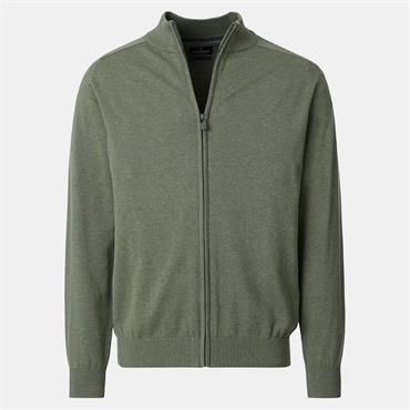 CASA MODA FULLZIP CARDIGAN - GREEN