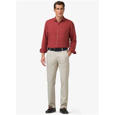 MEYER BONN MICRO PRINT CHINOS - BEIGE