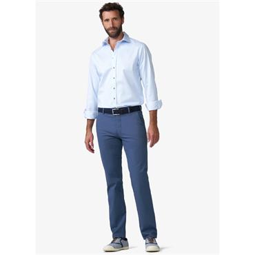 MEYER BONN MICRO PRINT CHINOS - BLUE