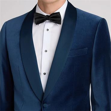 REMUS UOMO ROMEO VELVET JACKET - BLUE