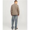 JACK&JONES MILANO KNIT 1/2 ZIP - BEIGE