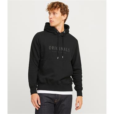JACK&JONES FREDERIKS HOODIE - BLACK