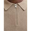 JACK&JONES MILANO KNIT ZIP POLO - BROWN