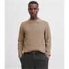 JACK&JONES MILANO KNIT ZIP POLO - BROWN