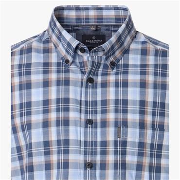CASA MODA B.D. CHECK CASUAL SHIRT - BLUE