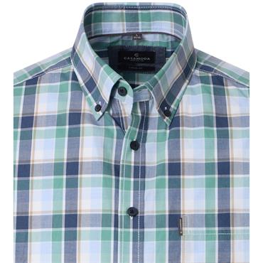 CASA MODA B.D. CHECK CASUAL SHIRT - GREEN