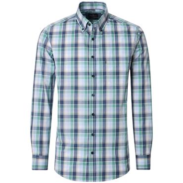 CASA MODA B.D. CHECK CASUAL SHIRT - GREEN