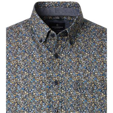 CASA MODA B.D. PRINT SHORT SLEEVE SHIRT - NAVY