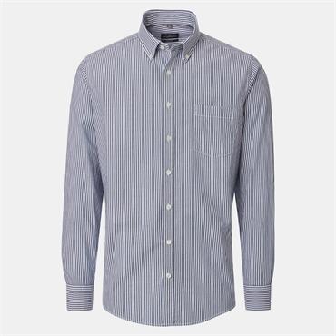 CASA MODA B.D. STRIPE SHIRT - NAVY