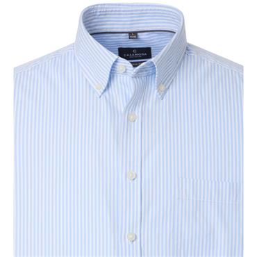 CASA MODA B.D. STRIPE SHORT SLEEVE SHIRT - BLUE