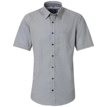 CASA MODA KENT PRINT SHORT SLEEVE SHIRT - YELLOW