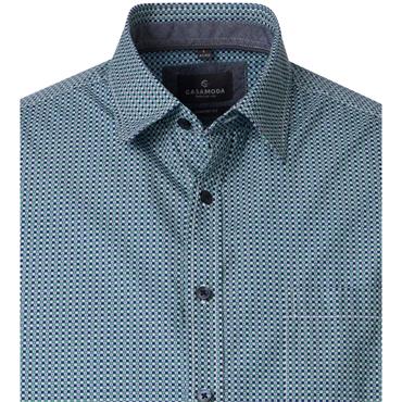 CASA MODA PRINT SHORT SLEEVE SHIRT - GREEN