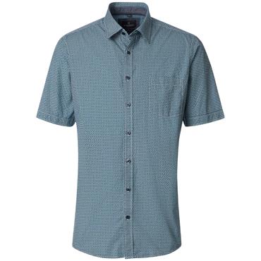 CASA MODA PRINT SHORT SLEEVE SHIRT - GREEN