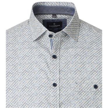 CASA MODA KENT PRINT SHORT SLEEVE SHIRT - YELLOW