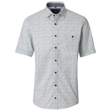 CASA MODA KENT PRINT SHORT SLEEVE SHIRT - YELLOW