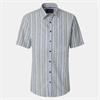 CASA MODA LINEN SHORT SLEEVE SHIRT - BLUE