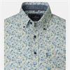 CASA MODA LINEN PRINT SHORT SLEEVE SHIRT - GREEN
