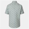 CASA MODA LINEN PRINT SHORT SLEEVE SHIRT - GREEN