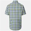 CASA MODA SHORT SLEEVE CHECK SHIRT - GREEN