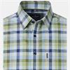 CASA MODA SHORT SLEEVE CHECK SHIRT - GREEN