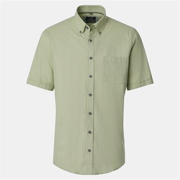 CASA MODA LINEN SHORT SLEEVE SHIRT - GREEN