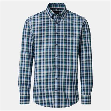 CASA MODA B.D. CHECK SHIRT - BLUE