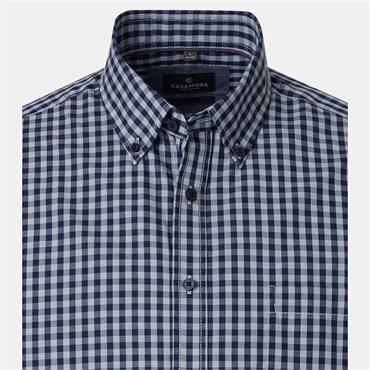 CASA MODA B.D. CHECK CASUAL SHIRT - BLUE