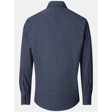 CASA MODA B.D. PRINT SHIRT - NAVY