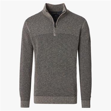 CASA MODA 1/2 ZIP SWEATER - BEIGE