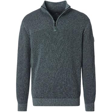 CASA MODA 1/2 ZIP SWEATER - GREEN
