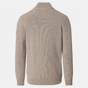 CASA MODA 1/2 ZIP SWEATER - BEIGE