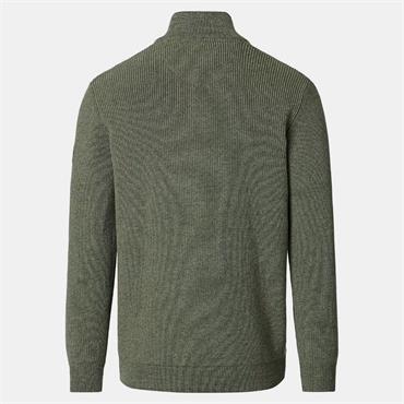 CASA MODA 1/2 ZIP SWEATER - GREEN