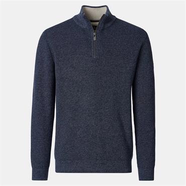 CASA MODA 1/2 ZIP SWEATER - NAVY