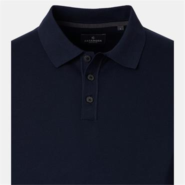 CASA MODA KNITTED POLO SHIRT - NAVY