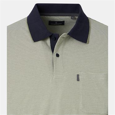 CASA MODA STRIPE POLO SHIRT - GREEN