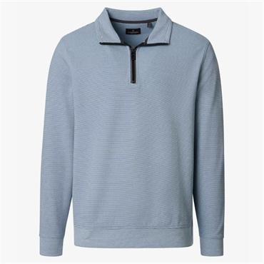 CASA MODA 1/2 ZIP SWEATSHIRT - BLUE