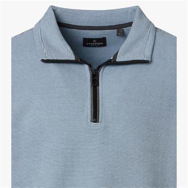 CASA MODA 1/2 ZIP SWEATSHIRT - BLUE