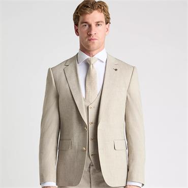 REMUS UOMO MATTEO LINEN MIX SUIT - STONE