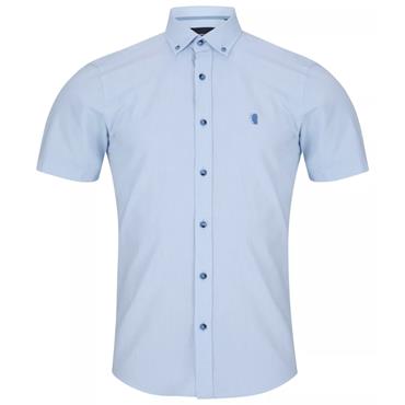 REMUS UOMO PARKER SHORT SLEEVE SHIRT - BLUE