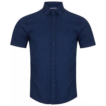 REMUS UOMO PARKER SHORT SLEEVE SHIRT - NAVY