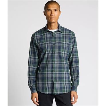 REMUS UOMO PARKER CHECK SHIRT - NAVY